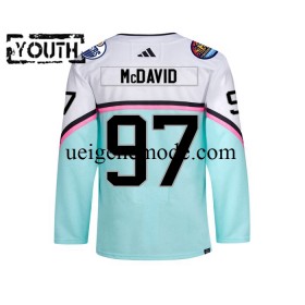 Kinder Edmonton Oilers Eishockey Trikot CONNOR MCDAVID 97 2023 All-Star Adidas Weiß Authentic